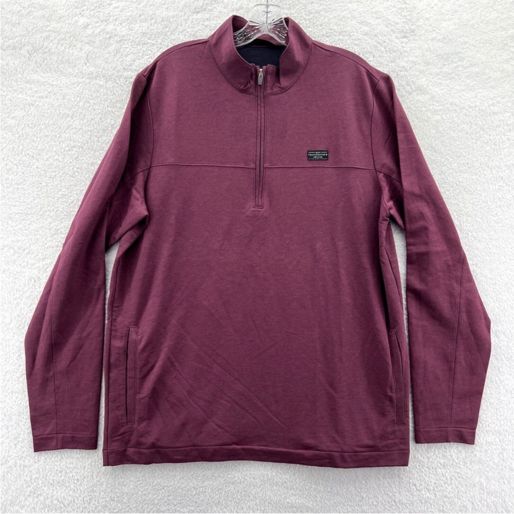 Travis Mathew Men’s size Large golf quarter zip pullover with pockets Brand New